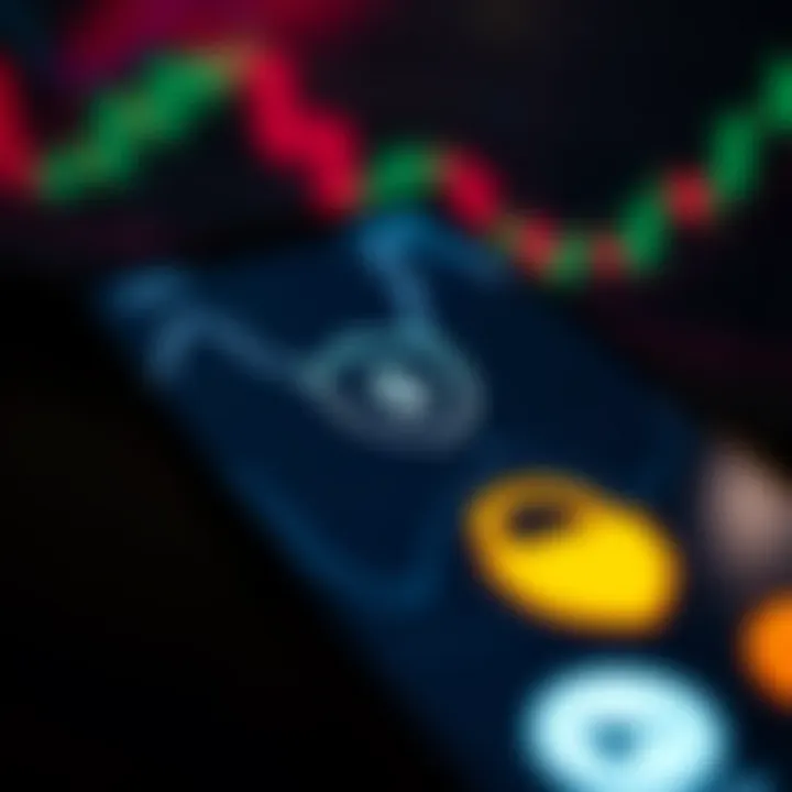 Security features of a trading platform depicted by shield and lock icons on a smartphone screen