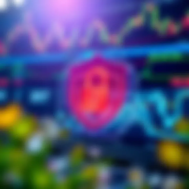 Illustration of a digital security shield symbolizing protection in online trading platforms