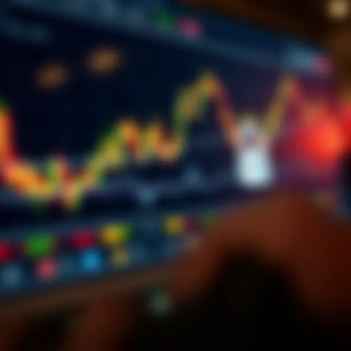 Illustration showing a secure online forex trading platform interface with charts and lock symbol