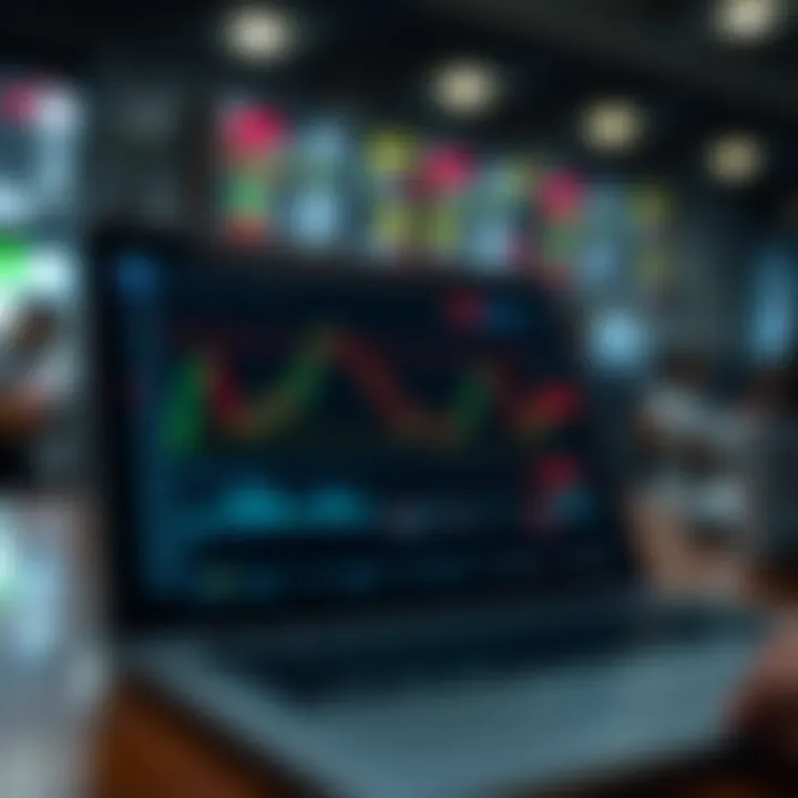 User interface of a forex trading app showing charts and currency pairs