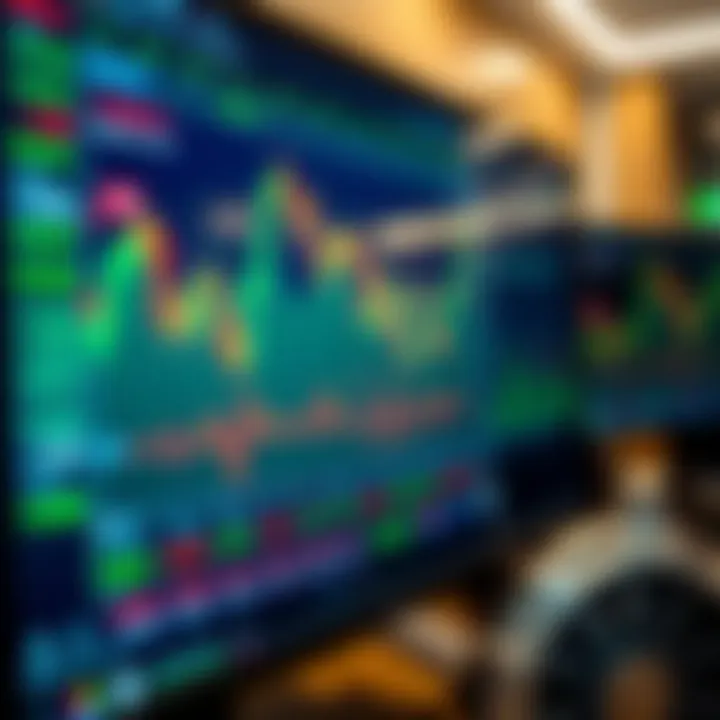 User interface of a forex trading platform showing live currency charts and trading options