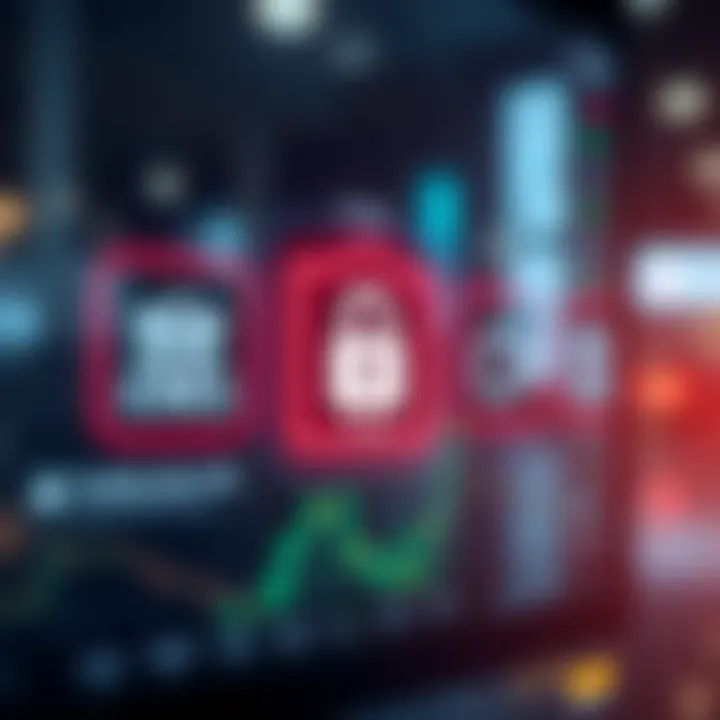Secure digital interface showing authentication and regulatory compliance icons for safe trading apps in Pakistan