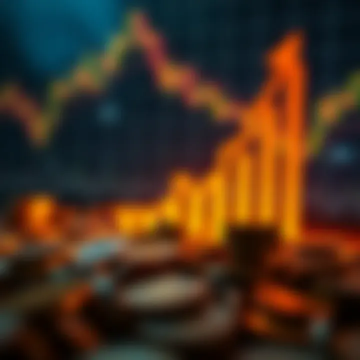 Cryptocurrency Trading Growth and Opportunities Illustration showing cryptocurrency symbols and upward trading chart indicating growth and opportunity