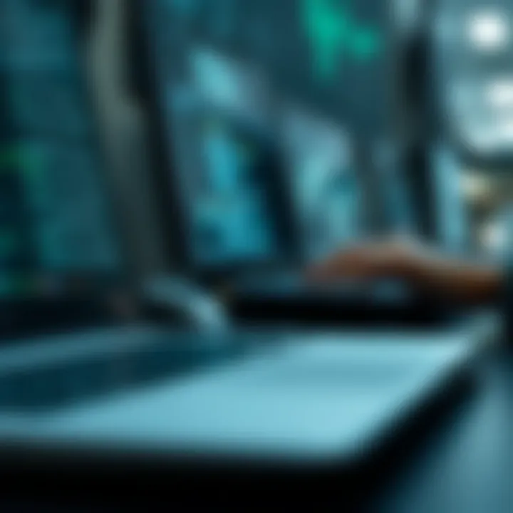 Visualization of binary code integration in computing devices highlighting technology and digital communication