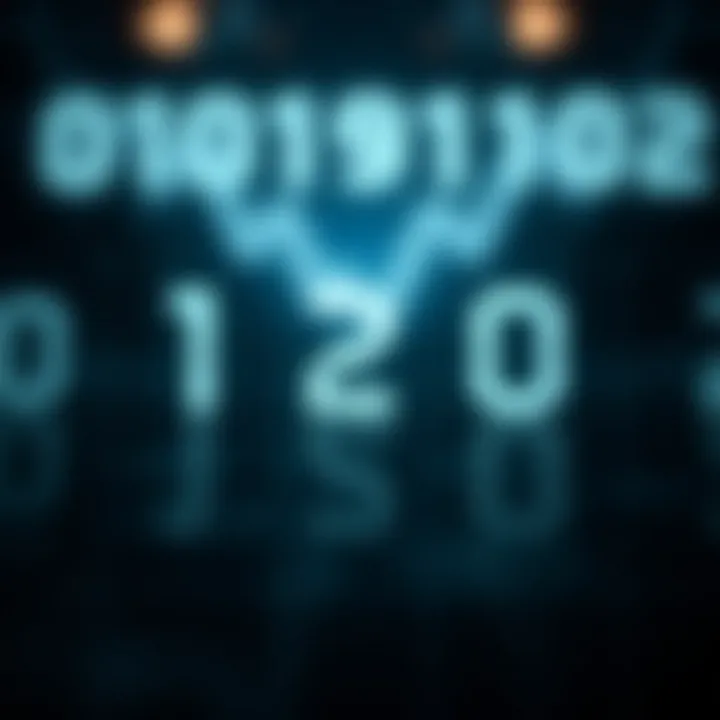 Binary Digits Representing Numerical Values Diagram illustrating binary digits representing numerical values using zeros and ones