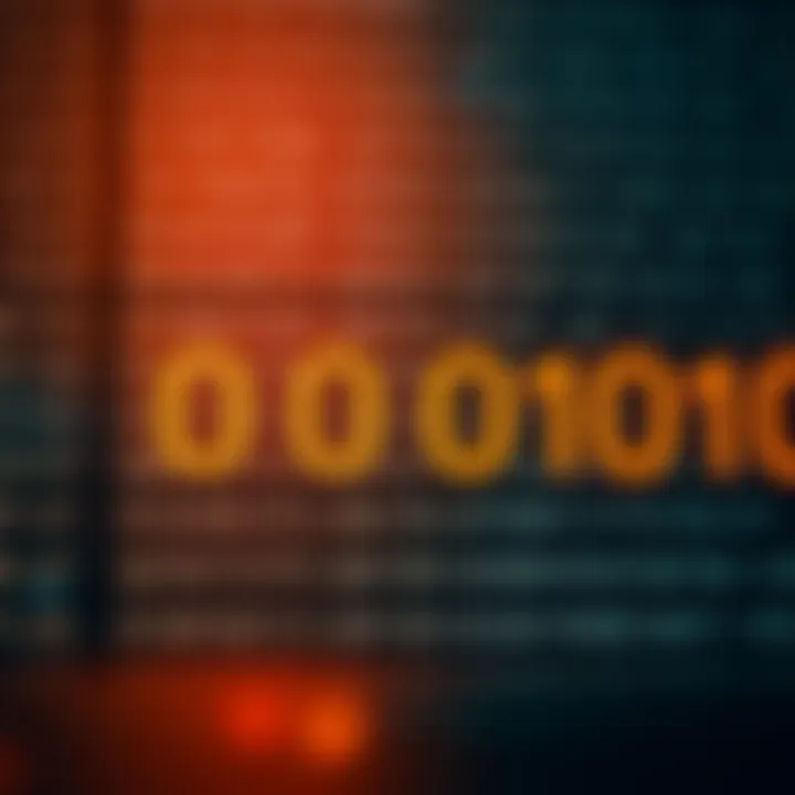 Diagram illustrating binary coded decimal representation of decimal digits