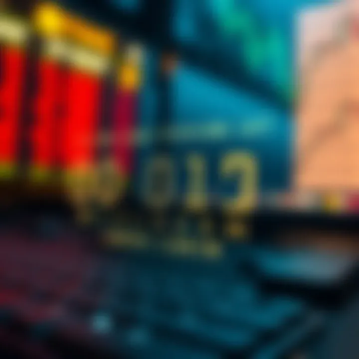 Illustration showing the concept of binary digits and their conversion to decimal numbers