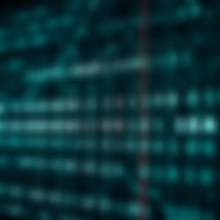 Diagram illustrating binary code with zeros and ones representing data storage