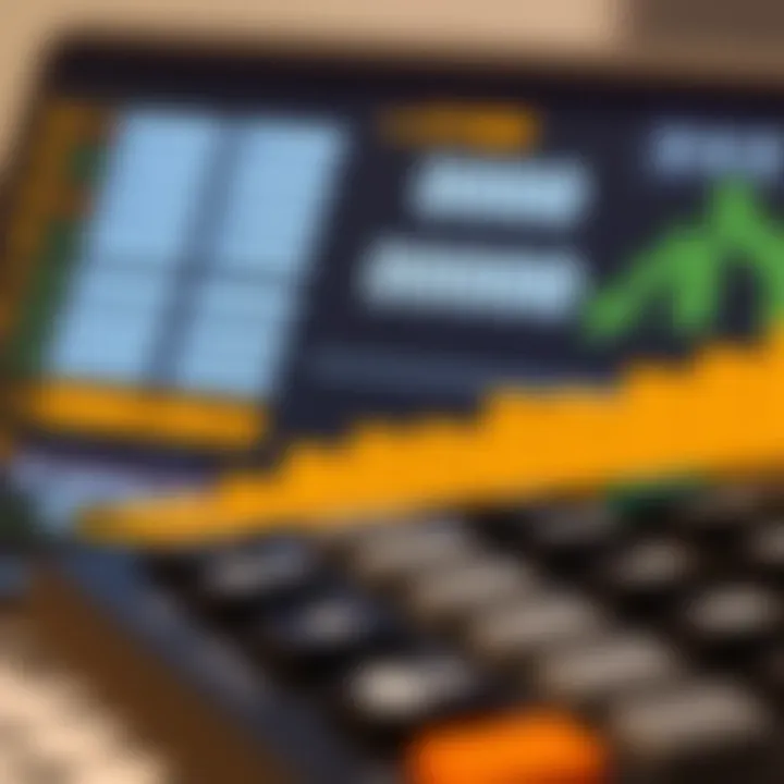 Diagram showing binary division with binary numbers and calculations on a digital interface