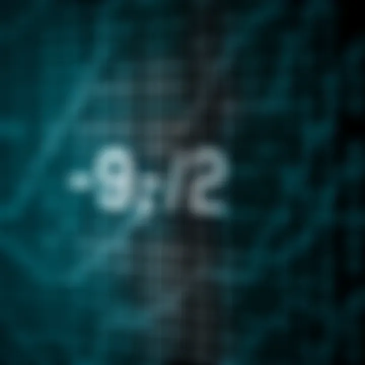 Binary grid illustrating the conversion of a negative fractional decimal number into binary format