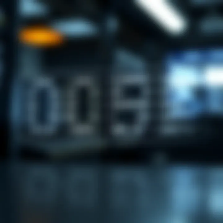 Diagram illustrating the binary representation of a large decimal number using a series of ones and zeros