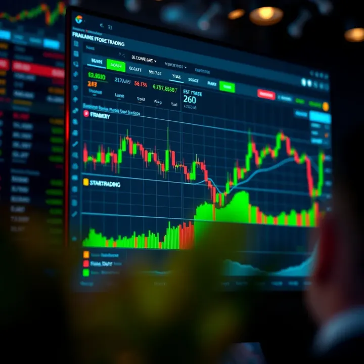 A digital interface displaying various forex trading platforms accessible in Pakistan
