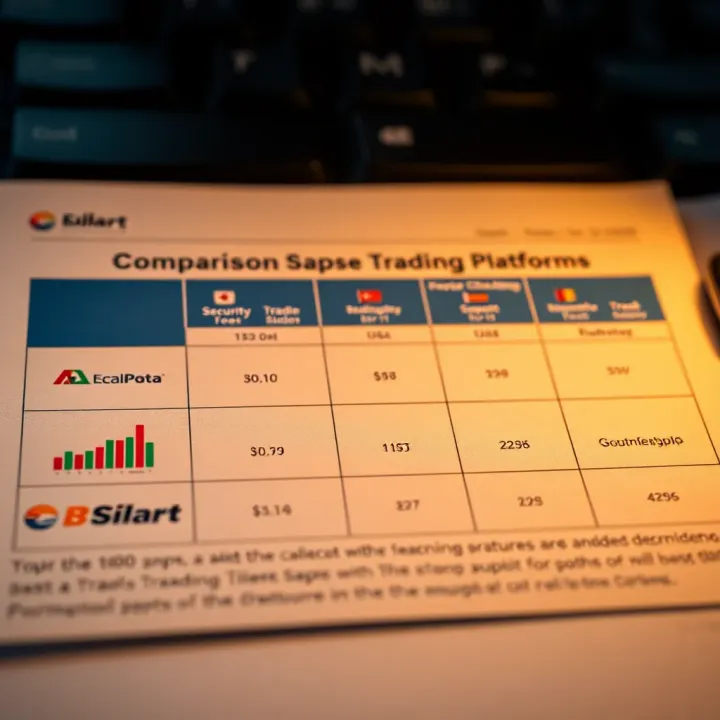 Comparison chart highlighting security features, trading fees, and customer support of popular trading platforms in Pakistan