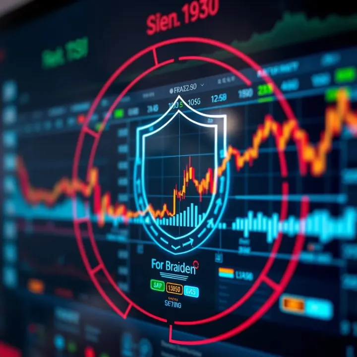 Secure digital interface representing protection and data security in forex apps