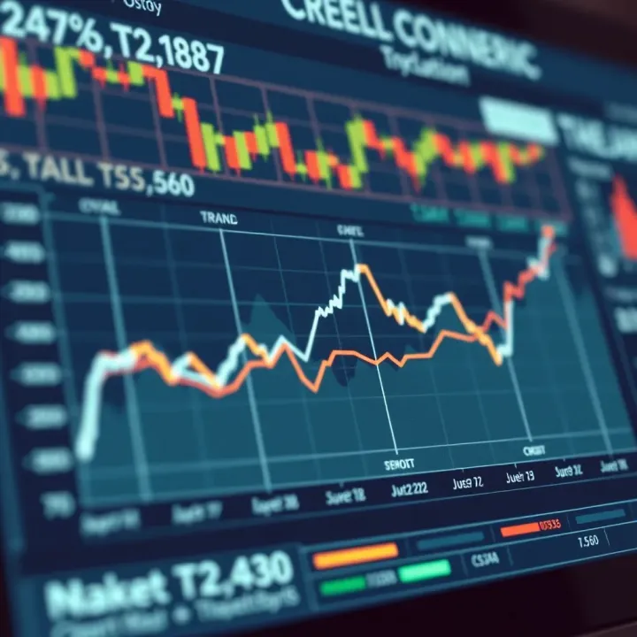 Graph showing trends in credit portfolio performance amid economic fluctuations