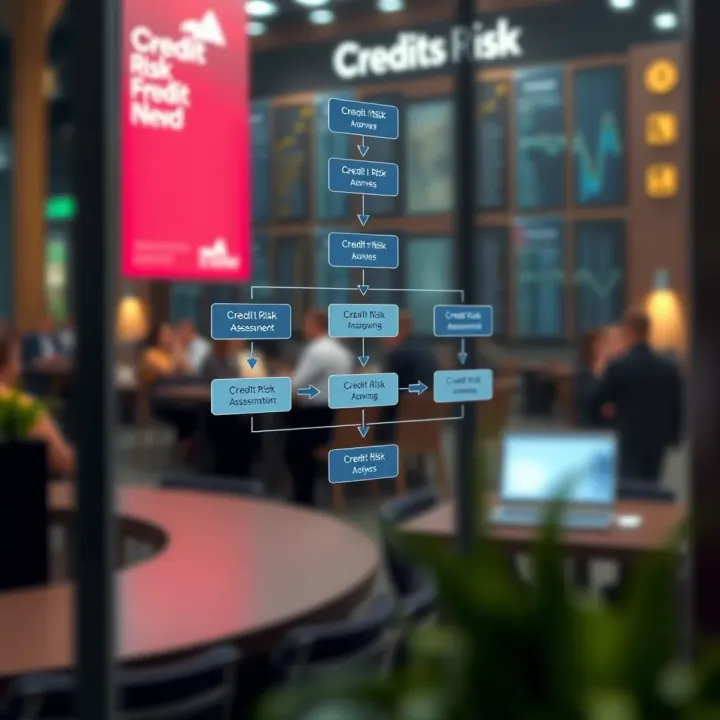 Diagram illustrating the flow of credit risk assessment in financial institutions
