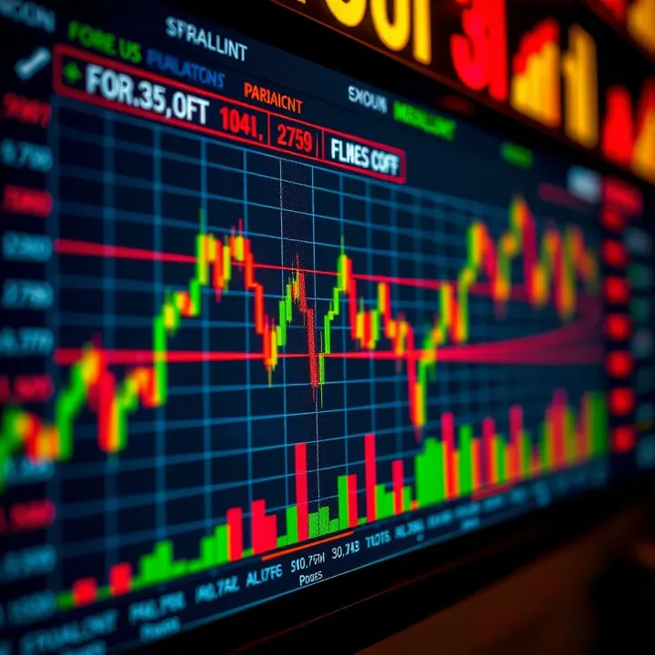 Economic chart highlighting key indicators affecting forex market trends in Pakistan