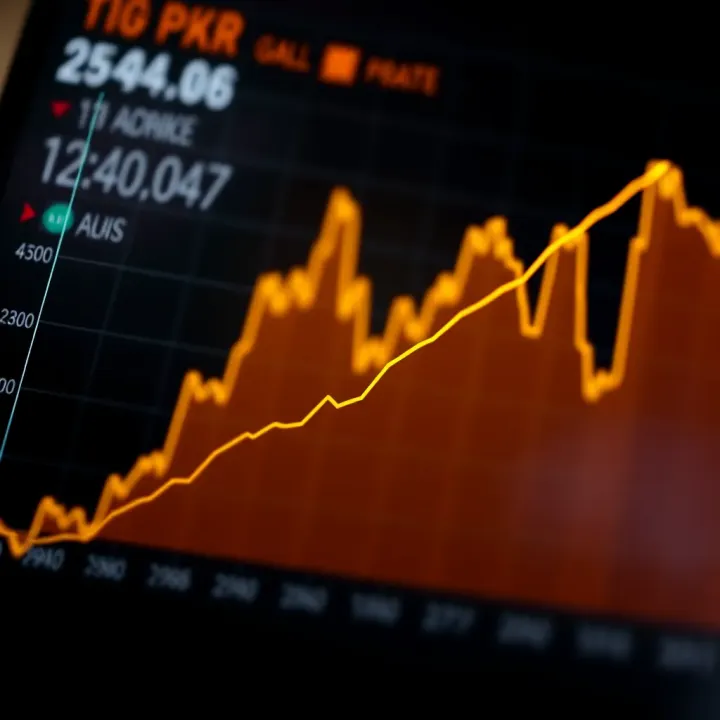 Graph showing correlation between gold prices and Pakistani rupee exchange rates