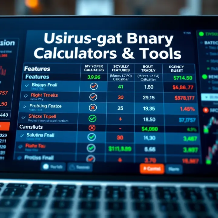 Comparison chart of popular online binary calculator tools highlighting features and usability