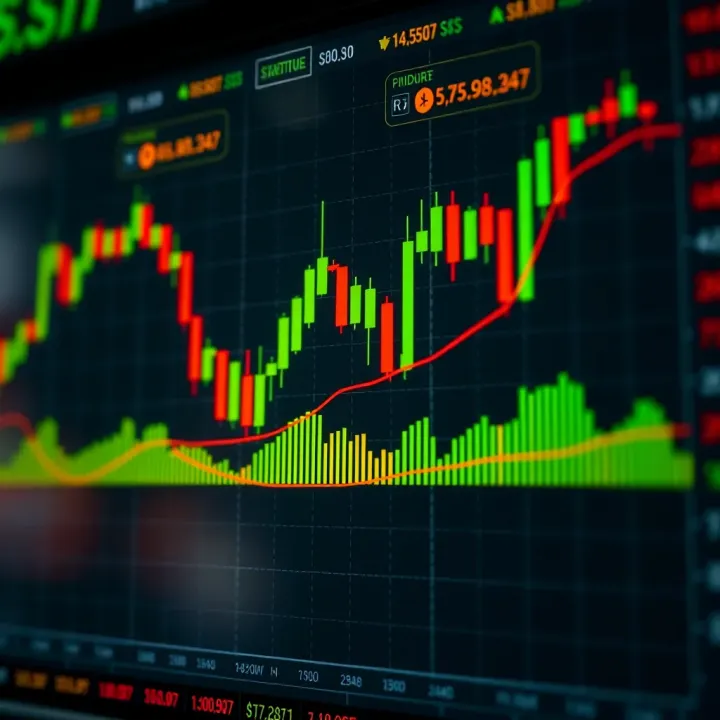 Chart showing multiple bearish candlestick patterns with downward trend in stock prices