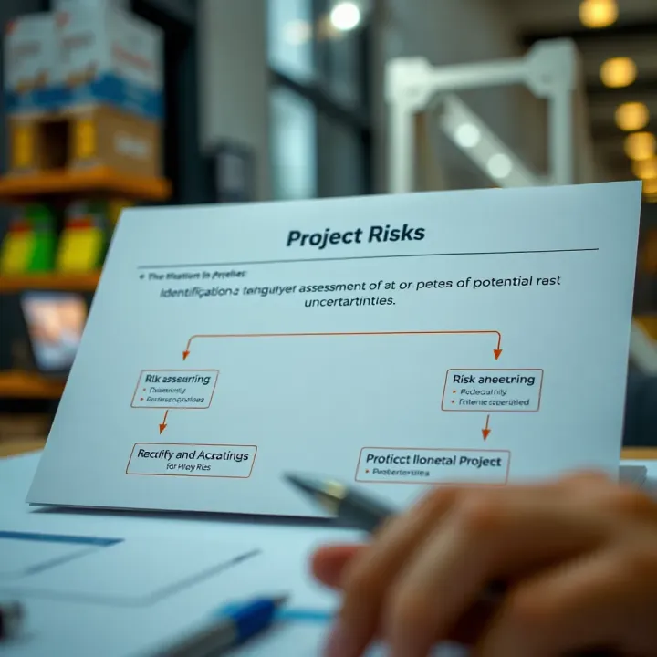 Identification and Assessment of Project Risks Diagram illustrating identification and assessment of potential project uncertainties