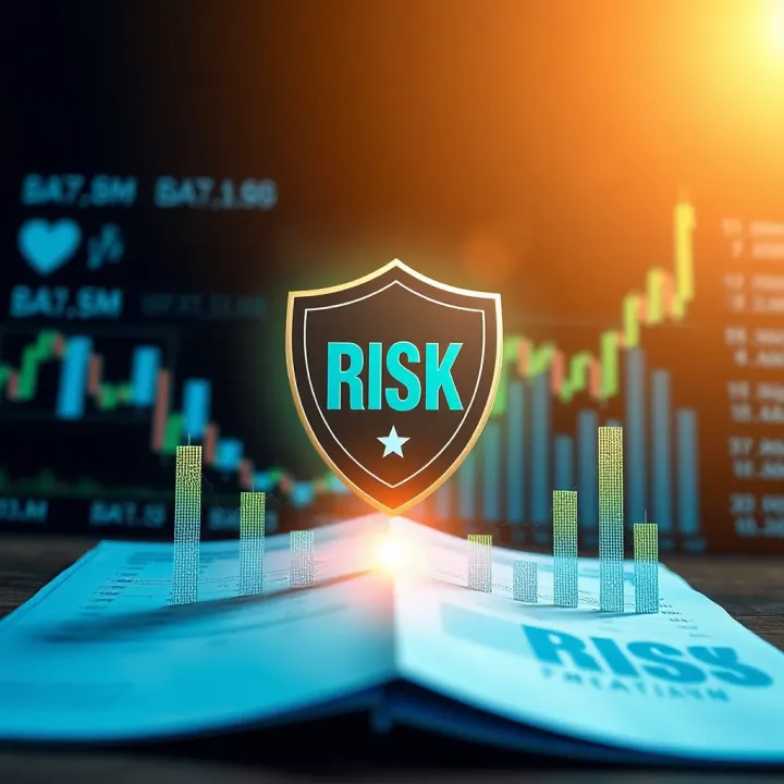 Visual representation of risk management strategies protecting business assets and reputation in the Pakistani market with symbolic shield and financial graphs