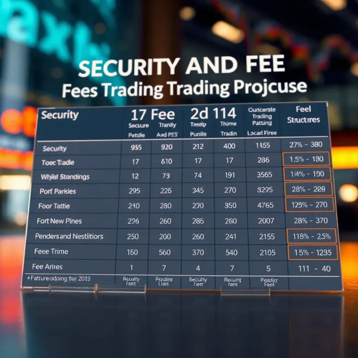 Comparative chart illustrating security measures and fee structures of popular trading platforms