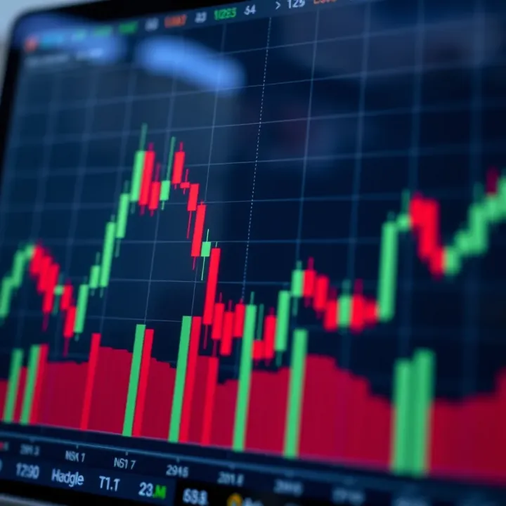 Chart showing a descending triangle pattern signaling potential market decline