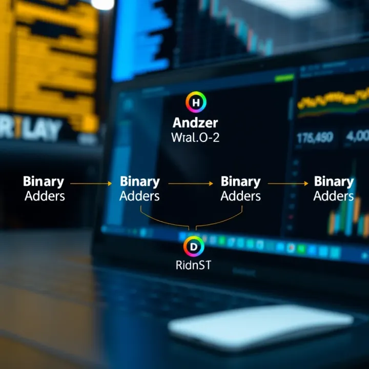 Types of Binary Adders and Signal Flow Graphical representation showing different types of binary adders and their signal flow paths