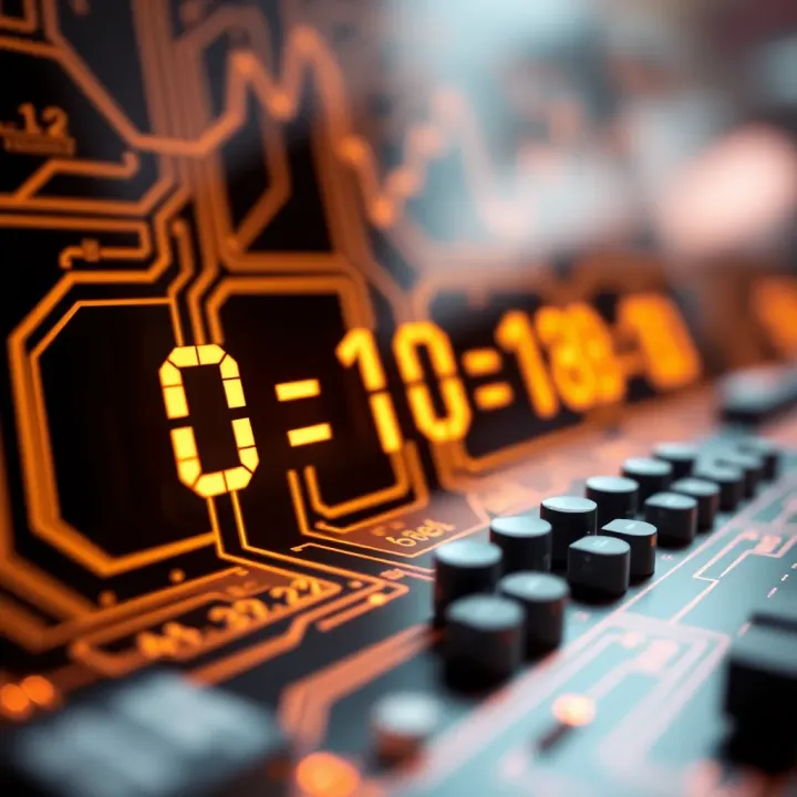 Circuit diagram showing binary addition implemented in a digital electronic system