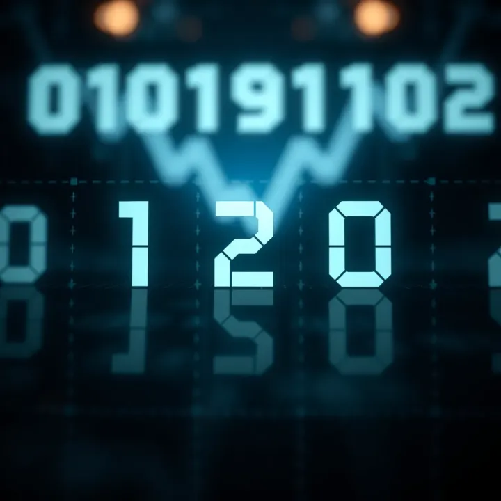 Diagram illustrating binary digits representing numerical values using zeros and ones