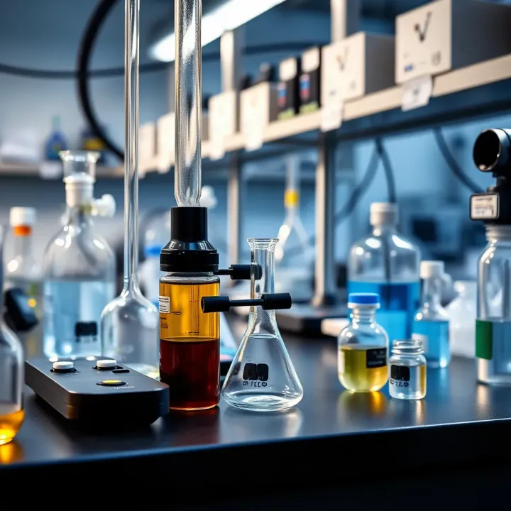 Laboratory Setup for Synthesizing Binary Hydrogen Compounds Illustration of laboratory equipment used for synthesizing binary hydrogen compounds