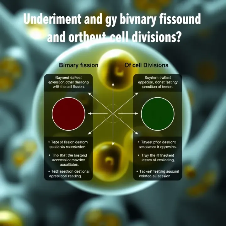 Diagram comparing binary fission with other types of cell division highlighting key differences