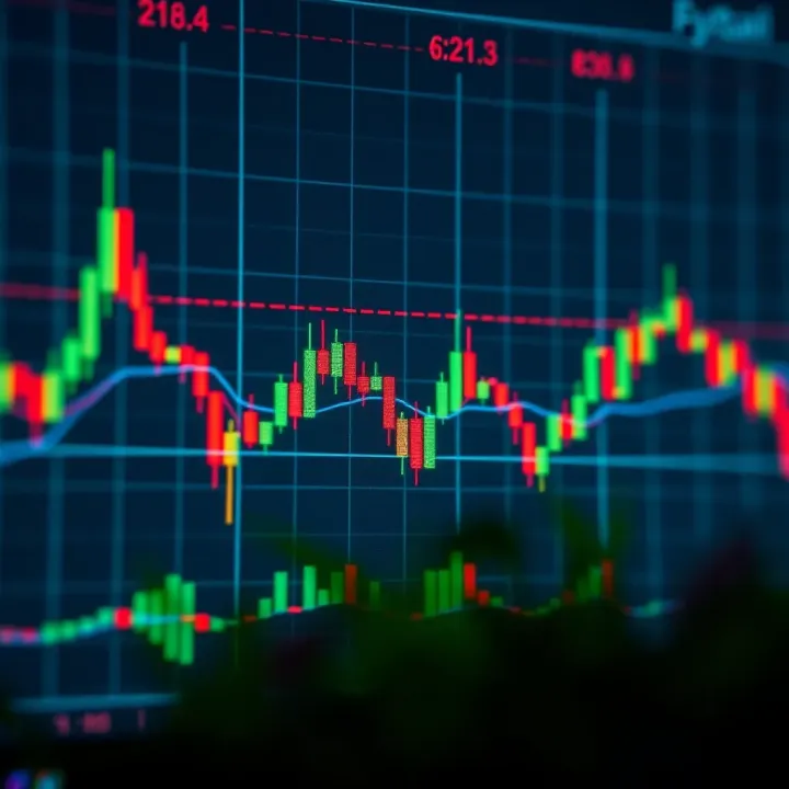 Chart showing bullish and bearish candlestick patterns highlighting trend reversals and continuation