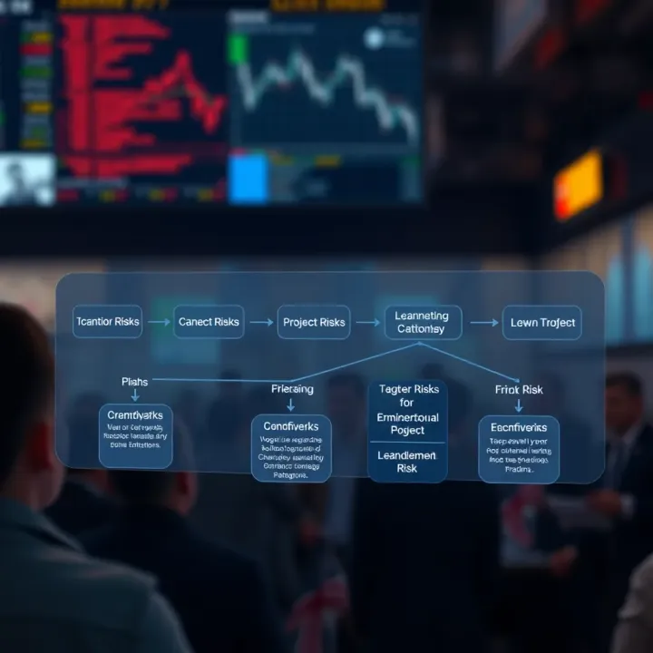 Diagram illustrating the identification and control of project risks in a strategic workflow