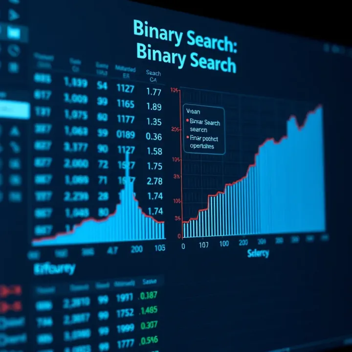 Efficiency Comparison of Binary Search and Linear Search Comparison chart showing efficiency of binary search versus linear search in search operations